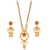 Ujjayini Heavy Sitahar Set - 24K gold plated necklace and earrings, perfect for Bengali bridal wear.
