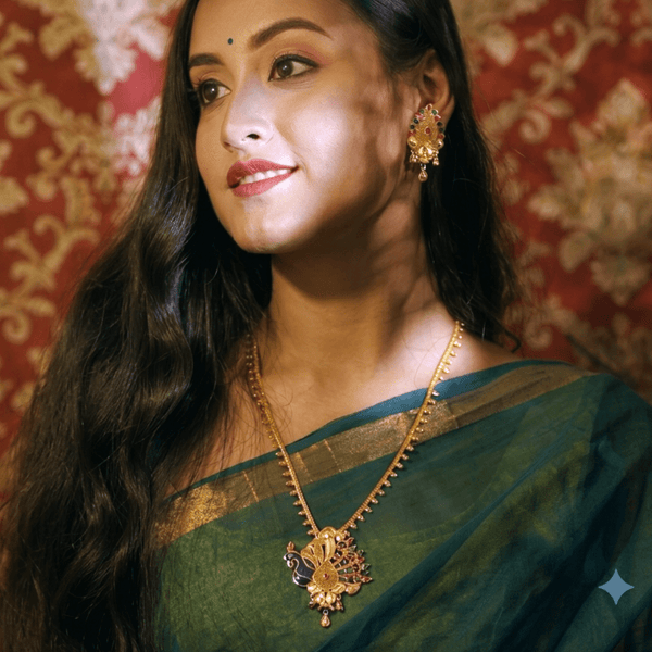 Vrinda - Mayur Chain Locket set - BRISHNI