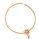 White Beaded Flower Nose Ring (Nath) - BRISHNI