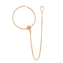 White Beaded Flower Nose Ring (Nath) - BRISHNI