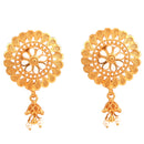 White Mina Charm Choker Set With Beaded Drops - BRISHNI