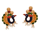 Peacock Motif Minakari  Beads Choker Set