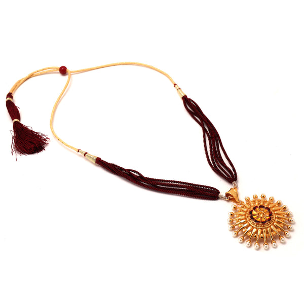 Dyuti - Pendant With Tassel and Matching Studs