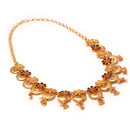 Flower Drop Minekari Necklace Set