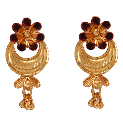 Flower Drop Minekari Necklace Set