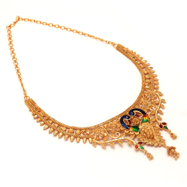 Mayurpankhi - Peacock Motif Necklace Set