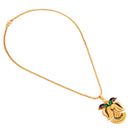 Twin Mayur Minakari Locket & Earring Set With 20 Inches Chain