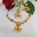 Aankhi - Minakari Flower Motif Necklace Set - BRISHNI