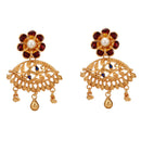 Aankhi - Minakari Flower Motif Necklace Set - BRISHNI