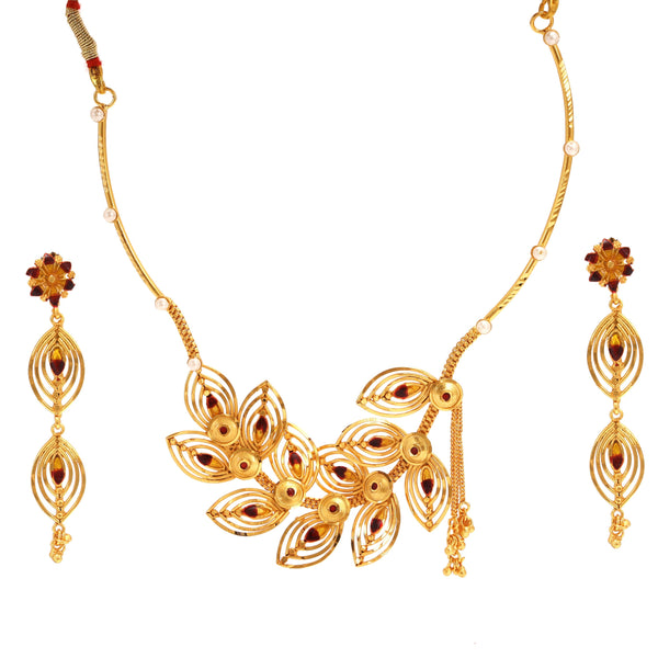 Bagicha - Leaf Necklace Set - BRISHNI