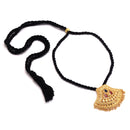 Black Tassel Set With Minakari Bala - BRISHNI