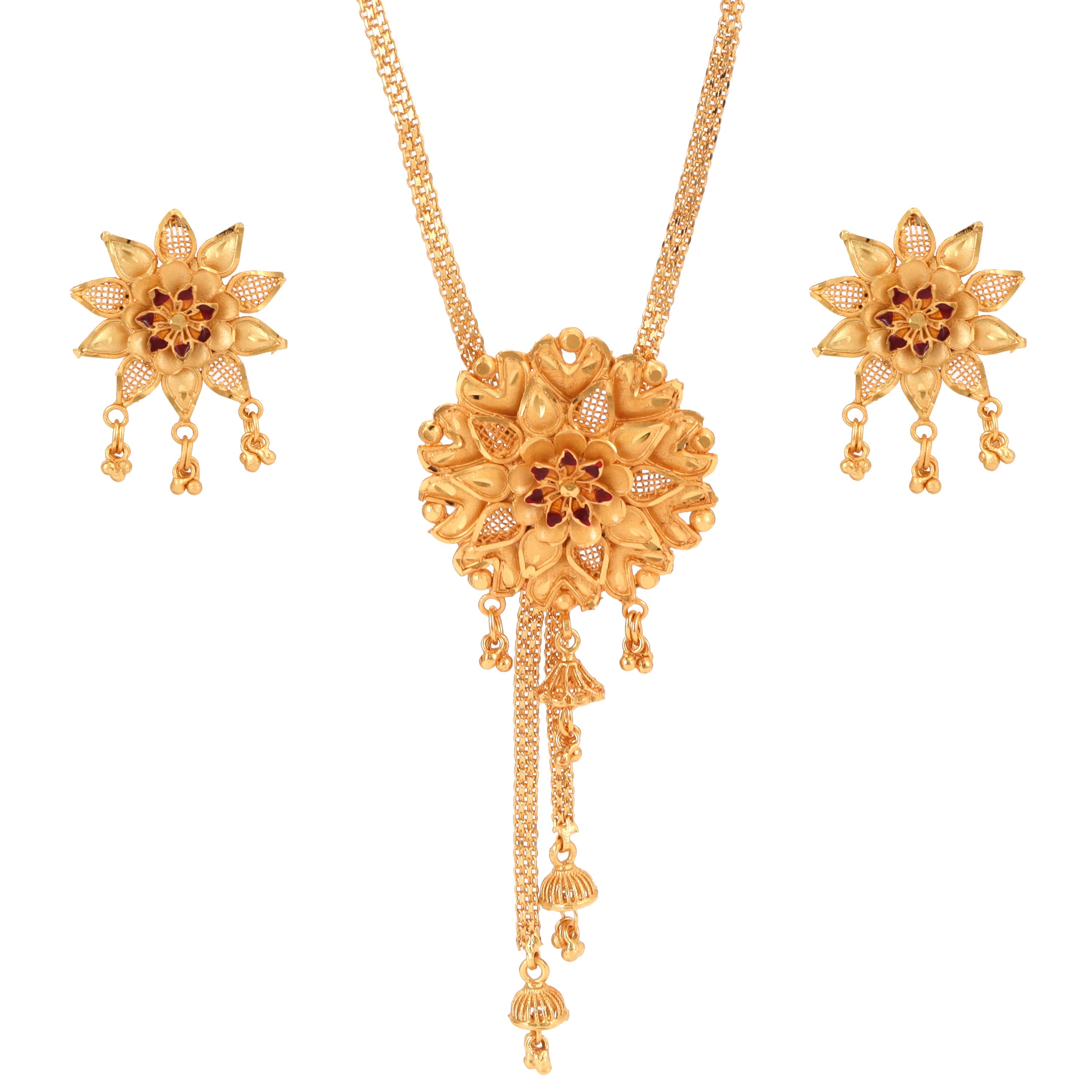 Blooming Flower Medium Tie Chain Set