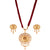 Blooming Lotus Locket With Matching Earrings - BRISHNI