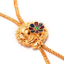 Blue Maroon Mina Floral Hathpadma-Haathphool-Two Pieces - BRISHNI