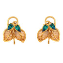 Blue Mina Leafy Conch Pattern Tie Set - BRISHNI