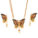 Butterfly Chain Long Necklace Set - BRISHNI