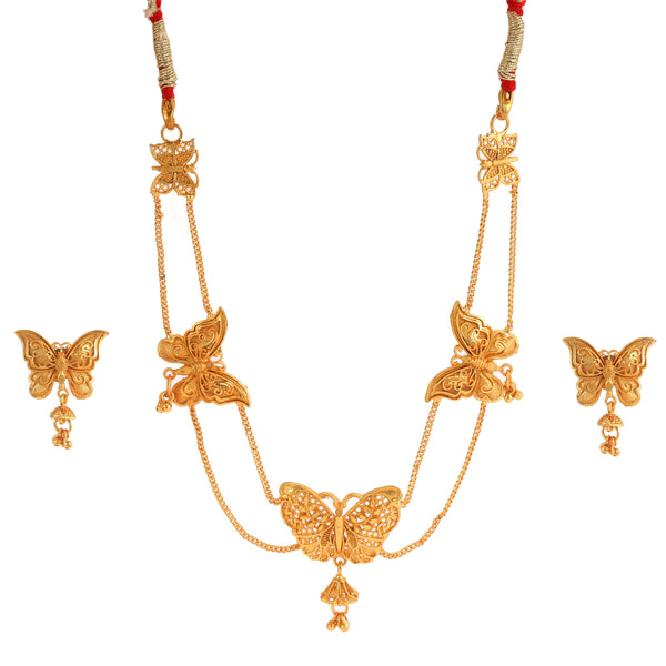Butterfly Chain Necklace set - BRISHNI