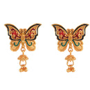 Butterfly (Minakari) Chain Necklace Set - BRISHNI