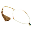 Butterfly Pendant Set With Beaded Tassel - BRISHNI