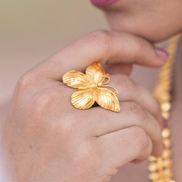 14K GOLD DIAMOND ROSALIE BUTTERFLY RING – Jen K Online
