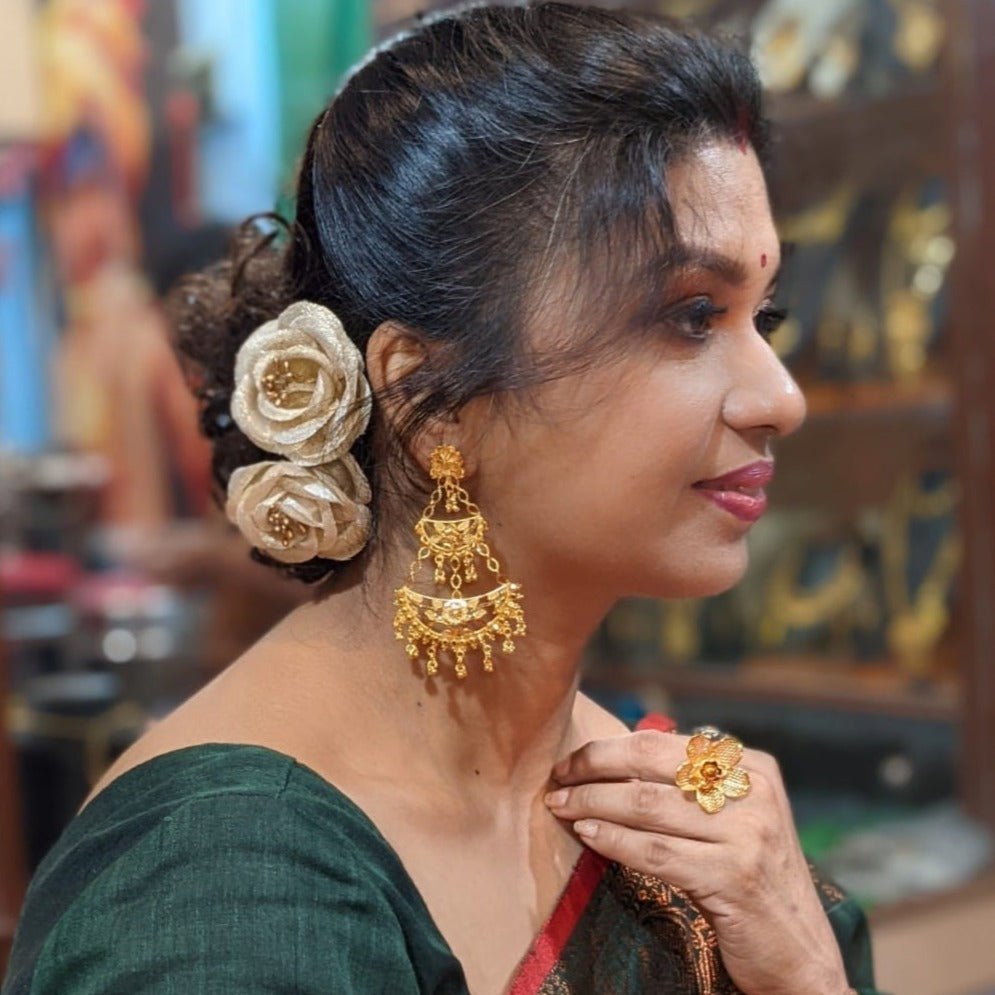 Flipkart.com - Buy MEENAZ jhumka earrings women golden ladies traditional  south screw temple 1 gram gold Ruby Alloy, Metal, Copper, Brass, Stone  Drops & Danglers Online at Best Prices in India