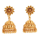 Crafted Flower Jhumka ( Small ) - BRISHNI