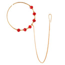 Crystal Beaded Nose Ring ( Nath ) - BRISHNI