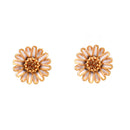 Daisy Flower Pendant Set With Chain - BRISHNI
