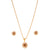 Daisy Flower Pendant Set With Chain - BRISHNI