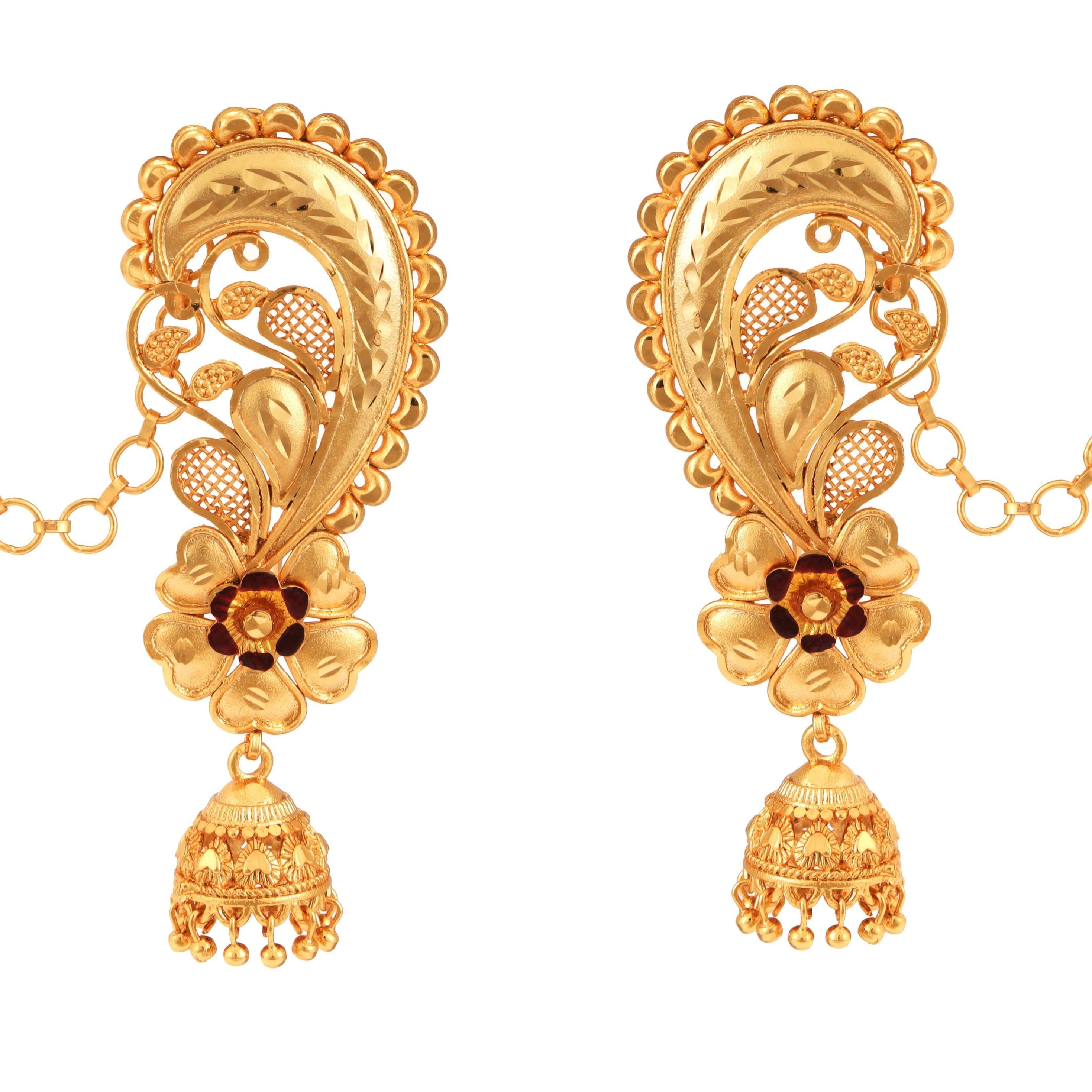 Designer Flower Jhumka Full Kaan