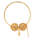 Double Flowers Nose Ring (Nath) - BRISHNI