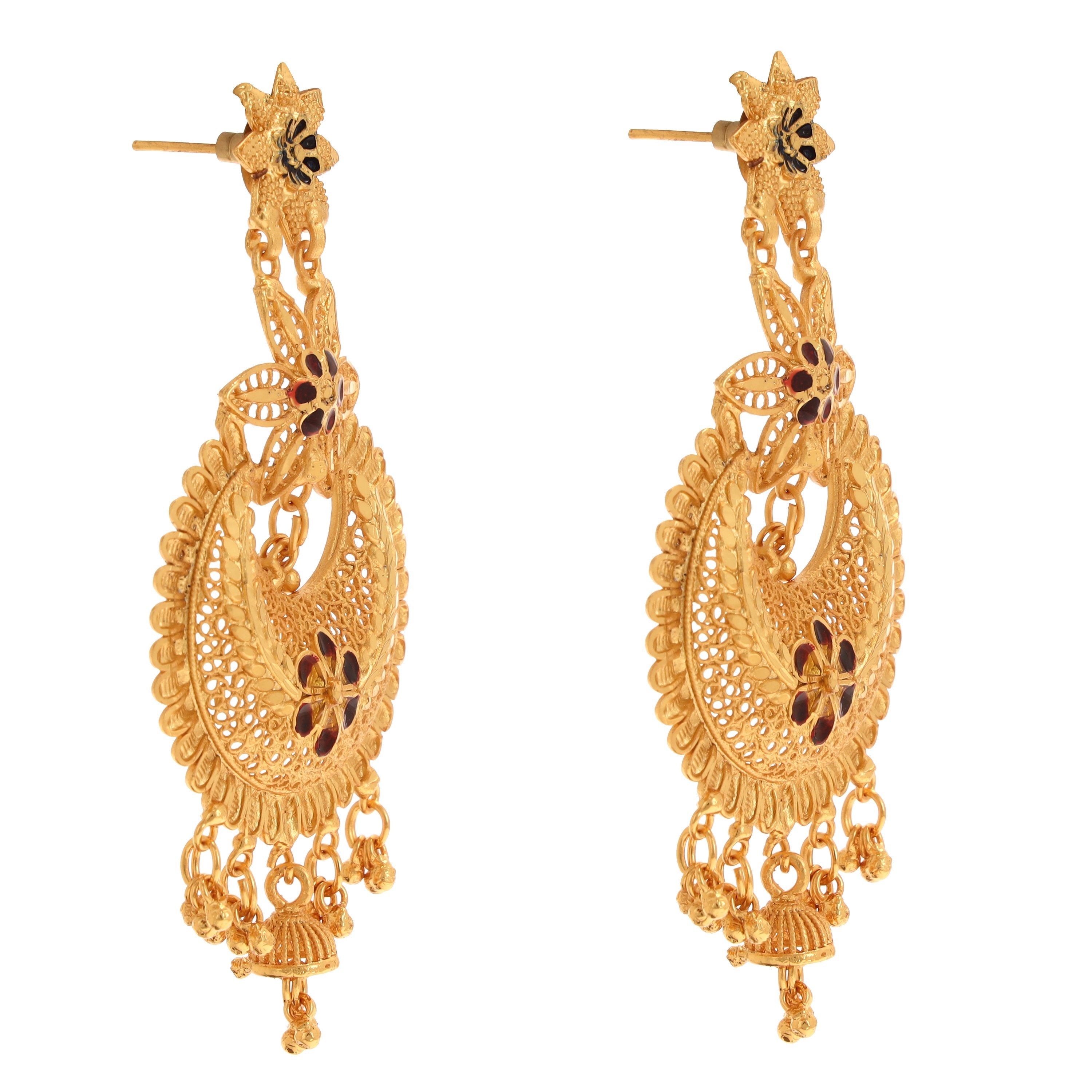 Update 144+ gold earrings for dulhan latest