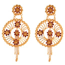 Floral Embeded Round Kanbala - BRISHNI