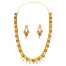 Floral Minakari U Necklace Set - BRISHNI