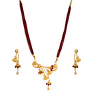 Flower Bouquet Pendant With Matching Earrings - BRISHNI