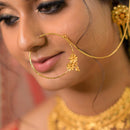 Flower Duo Golden Drop Nosering - BRISHNI
