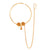 Flower Duo Golden Drop Nosering - BRISHNI