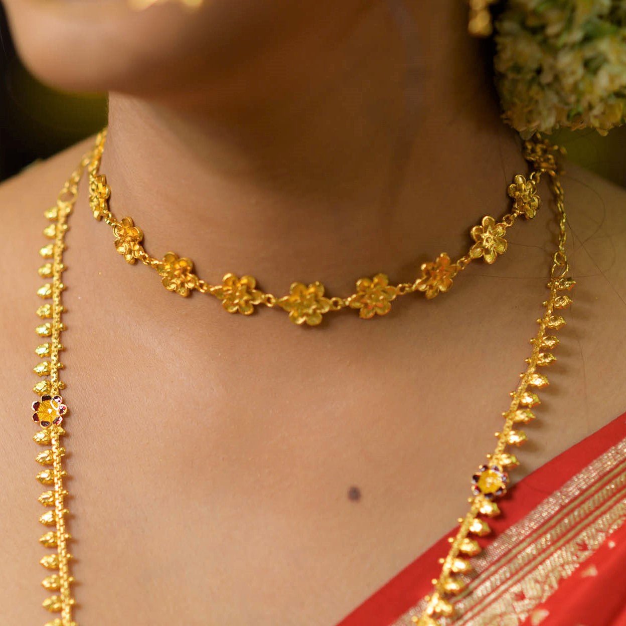 Gold patti necklace deals