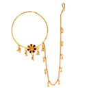 Flower Mina Ball Chain Nose Ring (Nath) - BRISHNI