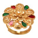 Flower Minakari Ring - BRISHNI