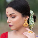 Gold Drop Minakari Earrings - BRISHNI