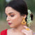 Gold Drop Minakari Earrings - BRISHNI
