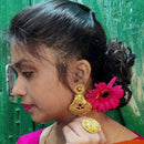Gold Drop Minakari Earrings - BRISHNI