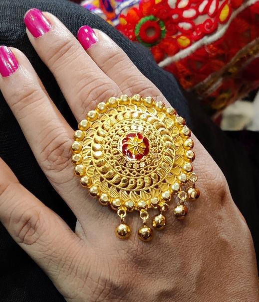 Gold Jodha Ring design #trending #jewellery #goldenring - YouTube