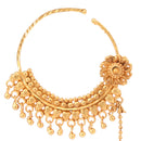 Golden Drop Heavy Bridal Nose Ring ( Nath ) - BRISHNI