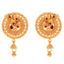 Golden Money Plant Kanthi With Matching Earrings - BRISHNI