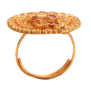 Golden Money Plant Ring - BRISHNI