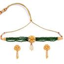 Green Crystal Choker Set - BRISHNI