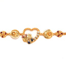 Heart Shaped Mina And Beads Wristlet - BRISHNI