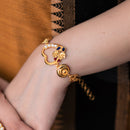 Heart Shaped Mina And Beads Wristlet - BRISHNI